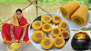 এককাপ সুজি দিয়ে যে এত সুন্দর পাকা তালের ভাপা পিঠা বানানো যায় দেখলে অবাক হয়ে যাবেন | taler pitha
