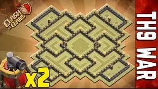 Coc clash of clans th9 new war base 2017