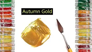 How To Make Autumn Gold Color |Warm Golden Shade Color Mixing |Trending Color Mixing Tutorial