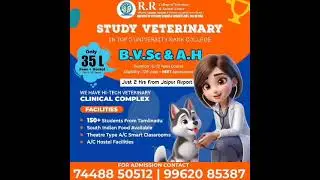 🎓 Low NEET Score? Become Vet Doctor 👩&zwj;⚕️ @ Top College |📢 Full Course + Hostel ₹35 Lakhs