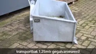 transportbak 1,25mtr gegalvanieseerd