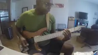 Ede Wright, funk tones on the Spearfish Redwood/Cedar guitar by Rick Toone.