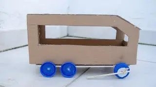 This DIY Bus Car Moves 5 Meters with NO Battery 🚍⚙️ | Pure Mechanical Energy | BEST-CRAFTY
