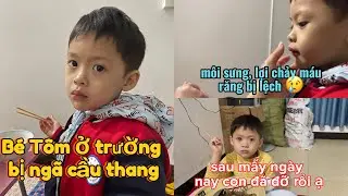 #280 BÉ TÔM ĐI HỌC BỊ NGÃ, thương con Thảo cả tuần mất ăn mất ngủ #cuocsongtrungquoc #trungquoc 