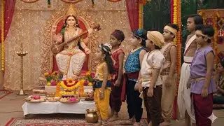 कान्हा ने अपने दोस्तों के साथ बैठाया सरस्वती माता की मूर्ति | यशोमती मईया के नंदलाला | Krishan Leela