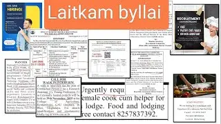 Laitkam byllai - Vacancies: Medical Officer Homeopathy Ayurveda, Human Resources, Manager,...