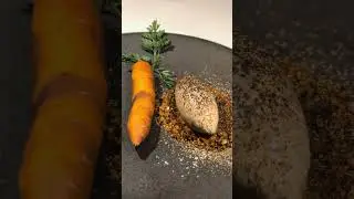 Десерт &laquo;морковь&raquo; в ресторане Jungsik ⭐️ Мишлен, Нью-Йорк