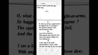 Stanza 2: La Belle Dame Sans Mercy  explained by mayank shakya