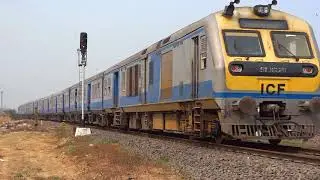 [IRFCA] 75730- Silghat Town-Guwahati 1600HP LHB DEMU speeding toward Guwahati