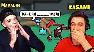 Mădălin înjură pe live-ul lui zaSami de Among Us! *FUNNY MOMENTS* cu youtuberi
