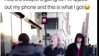 Couple arguing in public FUNNY