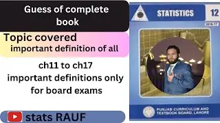 12th class stat important questions from papers point of view/stats rauf