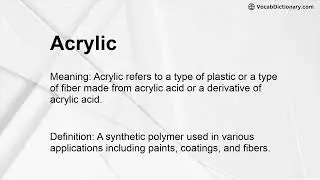 Acrylic Meaning