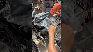 Ppf lamination installation😱Hero Splendor plus #shorts