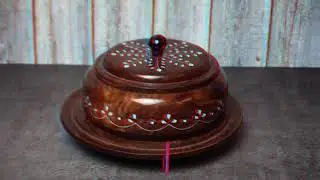 Naayaab Craft Premium Multi Purpose Pakka Sheesham Wooden Masala Box, with Lid and Spoon  Set