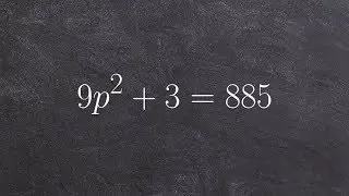 Solve an equation using the square root method