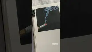 Smoking kills 🚭 cigarette art 🚬 #smoking #gouachepainting #realisticart #shorts #cigarette