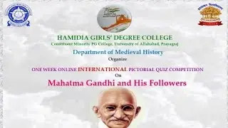 International Pictorial Quiz Competition l Free Certificate Quiz l Mahatma Gandhi and His Followers