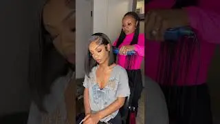 Doubleleafwig human hair side parting blunt cut short bob HD lace frontal wig glueless for women