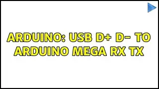 Arduino: USB D+ D- to Arduino Mega RX TX