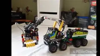 Lepin 20083. Лесозаготовительная машина. Сборка.