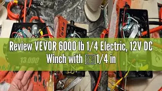 Review VEVOR 6000 lb 1/4 Electric, 12V DC Winch with &Phi;1/4 in x 55 ft Synthetic Rope Aluminum Fairlea