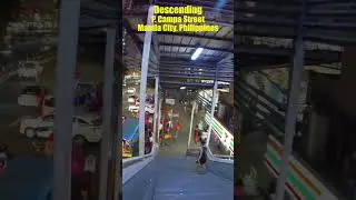Descending a Footbridge on P. Campa Street in Manila City in the Philippines