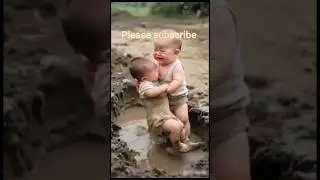 Crying baby gets the cutest help😭funny AI animated shorts#cute #cutebabies