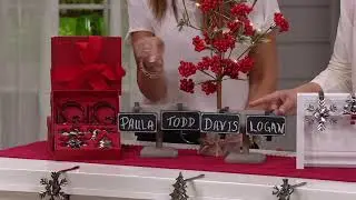 Haute Decor Set of 4 MantleClip Stocking Holder & Storage Box on QVC