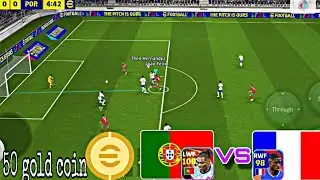 Intense gameplay😯, Portugal vs France Efootball mobile tournaments