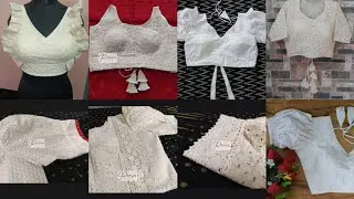 Sabyasachi Hakoba Blouse Designs / White blouse neck and back designs with white saree