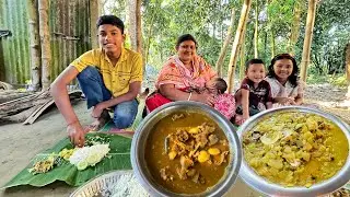 Bengali FISH Curry With SPICY Chicken Cooking & Eating By Village  Ardra Cooking