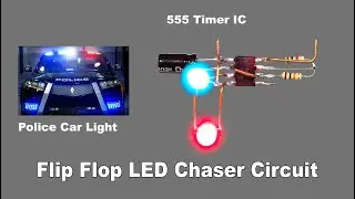How To Make Flip Flop LED Chaser Circuit | 555 Timer IC | Electronics Projects