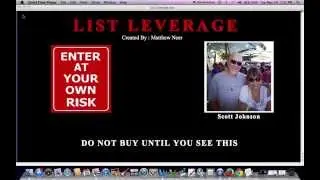 MUST SEE ABOUT List Leverage By  Matthew Neer - List Leverage Review, WARNING!!!