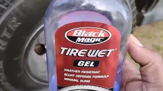 Black magic ✨ tire wet gel test with Walmart tire brush 🖌️