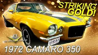 🔶 Яркое золото: окраска полос и система впрыска топлива на Chevrolet Camaro 1972 года на скорости V8 и реставрировании