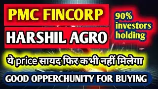 PMC FINCORP share latest news▪️harshil agrotech share latest news▪️harshil agrotech target prize