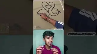 Draw Loving Swans Using 😳#art #trending #shorts