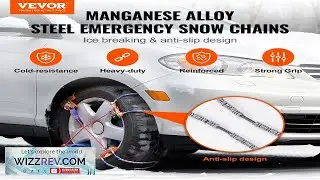 VEVOR 8 PCS Snow Chains Tire Traction Wheel Chains for Tire Width