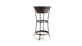 Colin Cowie Hammered Metal Beverage Tub with 2 Trays