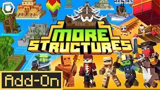 MORE STRUCTURES ADDON: 30 New Structures Added to Your Minecraft World!