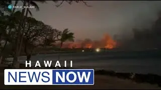 Video shows historic Lahaina town going up in flames