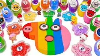 ASMR How to Make Satisfying Cute Rainbow PEPPA PIG's Face with Kinetic Sand 🌈Satisfying Video