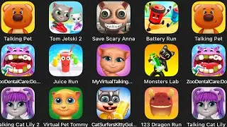 Talking Pet,Tom Jetski 2,Juice Run,Virtual Pet Tommy,Monsters Lab,ZooDentalCare,CatsurfersKittyGo,