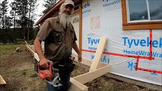 Building The Front Porch Stoop and Two Step Stairs for The House Entry.