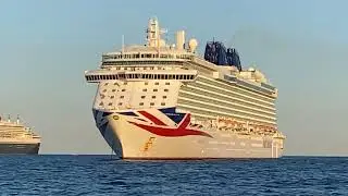 Unedited footage of Facebook LIVE video of the cruise ships in Weymouth Bay.