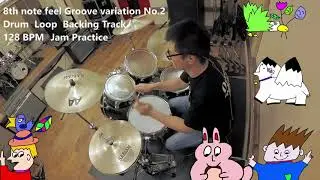 8th nite feel Groove variation No2 drum Loop 128 BPM