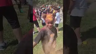 color run event at school. This is the results afterward 👏