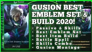 GUSION BEST EMBLEM SET AND BUILD 2020! &bull; NEW GUSION GUIDE &bull; Mobile Legends | MLBB | Jaylas ML