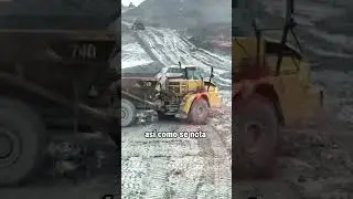 Cami&oacute;n minero haciendo un giro de 180 grados drift #trucks #trailers #camioneros #camiones #camion